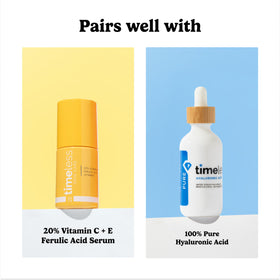 Timeless Skin Care on bathroom shelf in a daily skincare routine