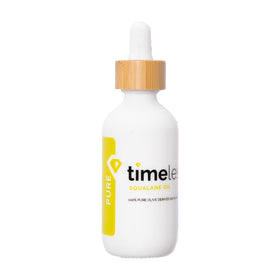 Timeless Skin Care front packaging showing simple bottle, signals purity and hydration
