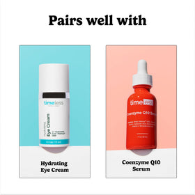 Timeless Skin Care serum on bathroom counter illustrating daily routine convenience