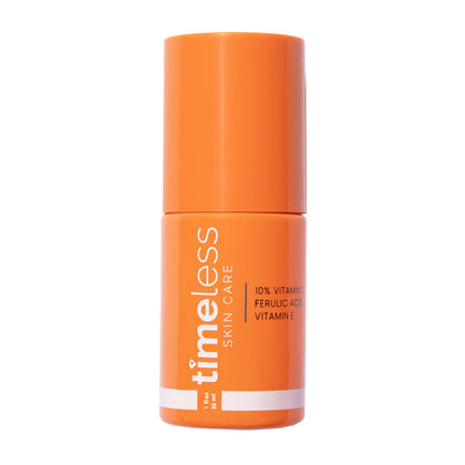 Timeless Skin Care bottle front view showing simple packaging and 1.7 fl oz size