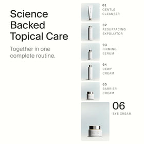 Timeline Mitopure styled on bathroom vanity with skincare, suggesting daily routine compatibility