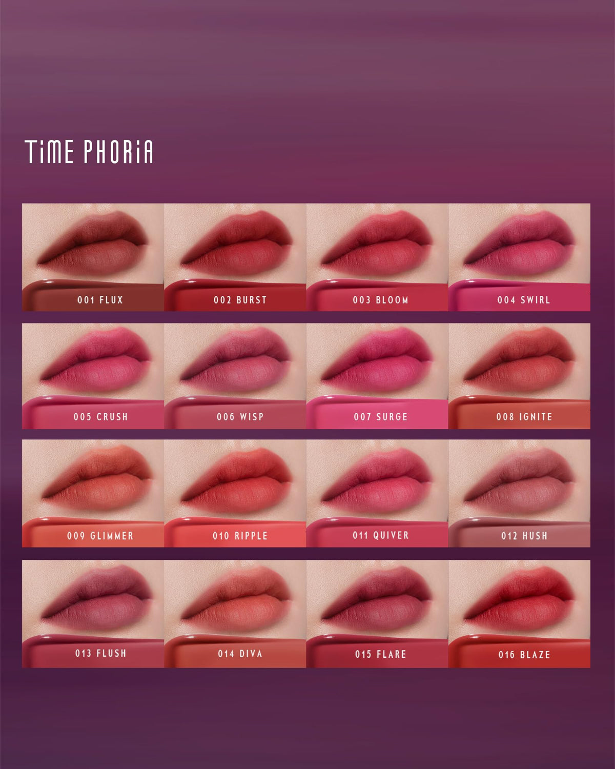 TIMEPHORIA shade swipe on arm showing true nude-pink payoff and buildable color benefit
