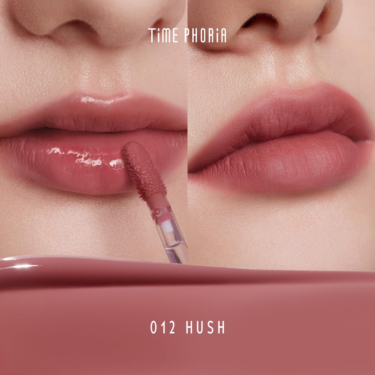 TIMEPHORIA close-up of watery-velvet texture demonstrating smooth glide and lightweight feel