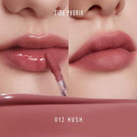 TIMEPHORIA close-up of watery-velvet texture demonstrating smooth glide and lightweight feel