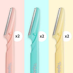 Tinkle protective cap on razor demonstrating safe storage benefit
