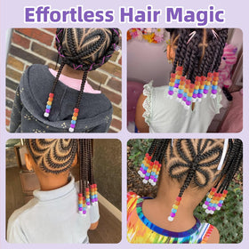 TINKRSTUFF beads slid onto a braid showcasing fast application and vibrant color