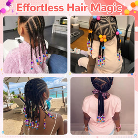TINKRSTUFF beads threaded onto braids demonstrating fast application and colorful finish