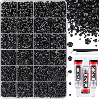 TINKRSTUFF front packaging showing 24-grid black rhinestone kit for versatile crafting
