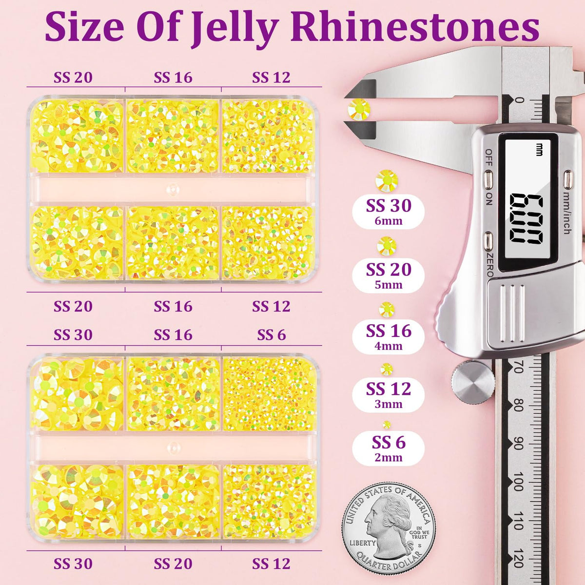 TINKRSTUFF close-up of faceted resin rhinestone surface showing bright iridescent sparkle