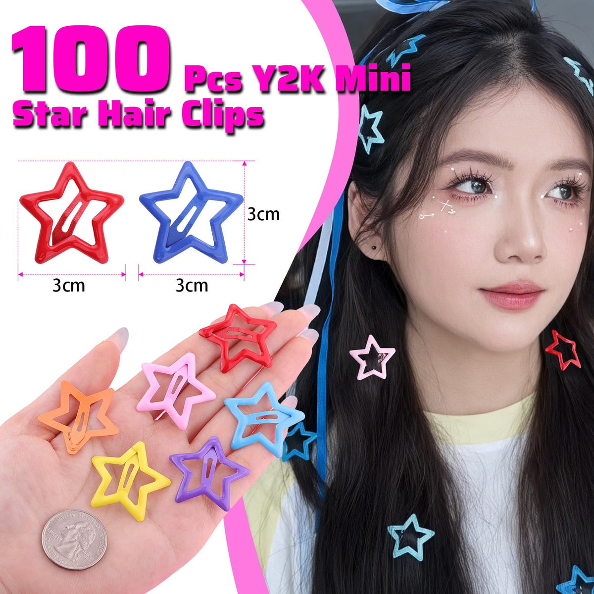 TINKRSTUFF close-up of metal star clip texture, durable non-slip grip