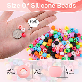 TINKRSTUFF close-up of soft silicone bead texture highlighting gentle hair protection