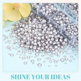 TINKRSTUFF close-up of faceted resin rhinestone reflecting light for sparkling craft accents