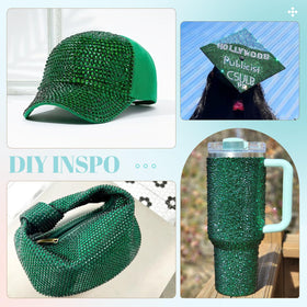 TINKRSTUFF gems decorating a shoe demonstrating secure adhesion and style upgrade
