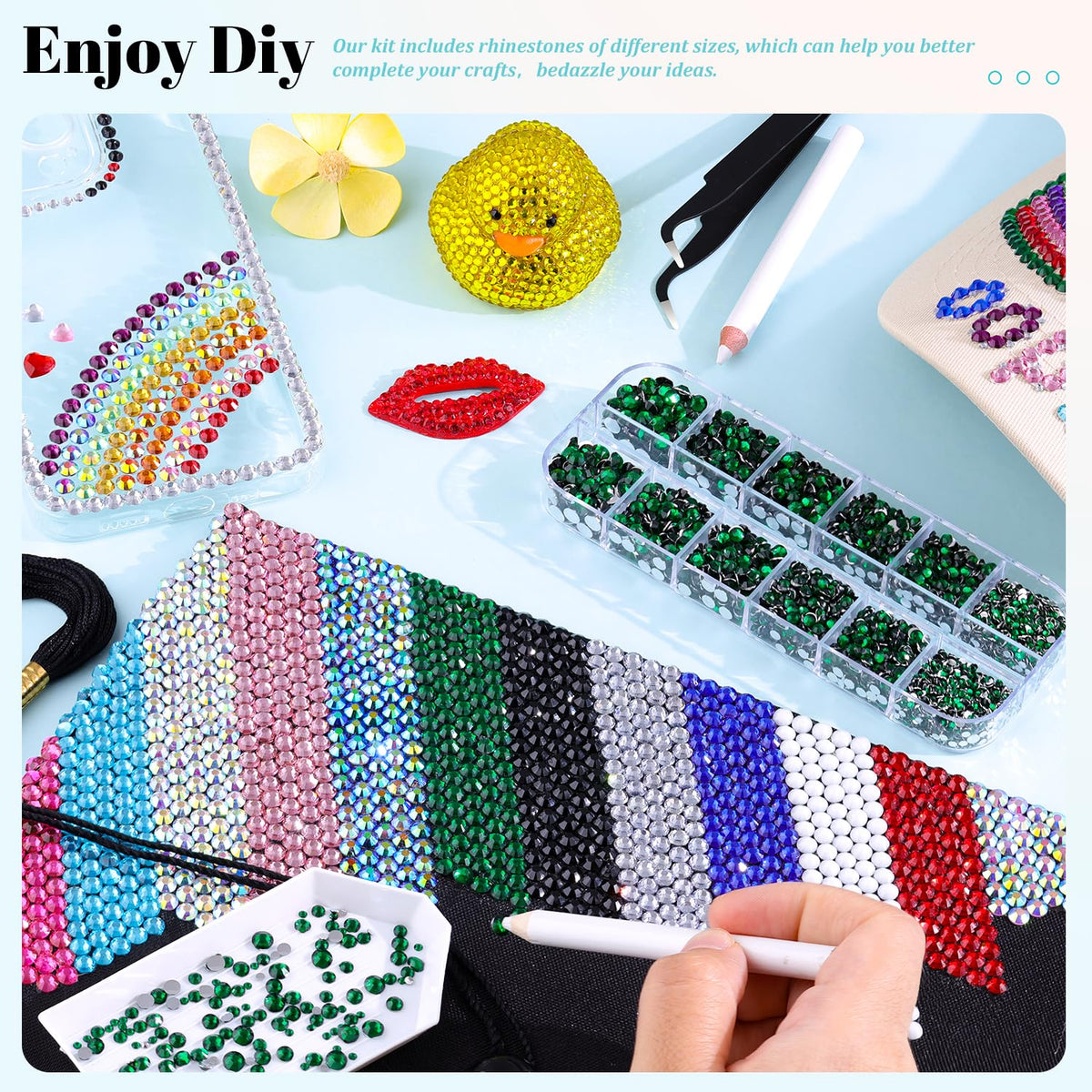 TINKRSTUFF tweezers pickup pen and two B7000 glue tubes showing precise application tools