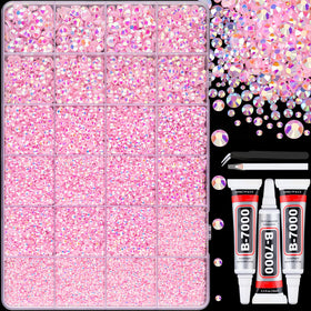 TINKRSTUFF front package open showing 24-grid organizer and gems, easy selection