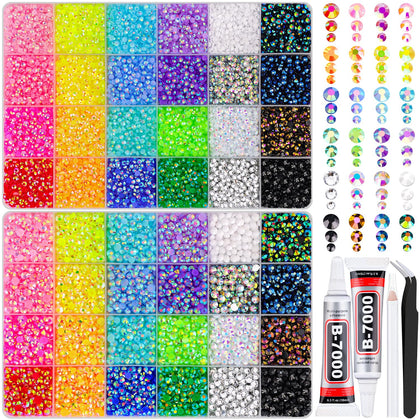 TINKRSTUFF front packaging showing two organized rhinestone boxes and accessories for easy crafting