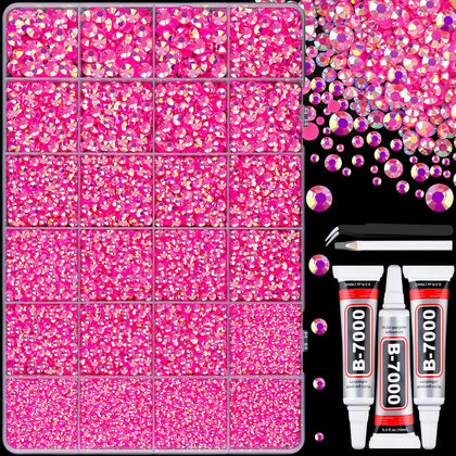 TINKRSTUFF front packaging showing 24-grid box and pink AB gems, ready to organize