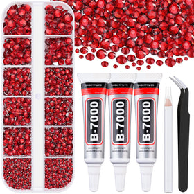 TINKRSTUFF front packaging showing organized red rhinestones and tools, easy storage