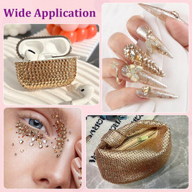 TINKRSTUFF gems applied to a tumbler, demonstrating decorative sparkle and durability