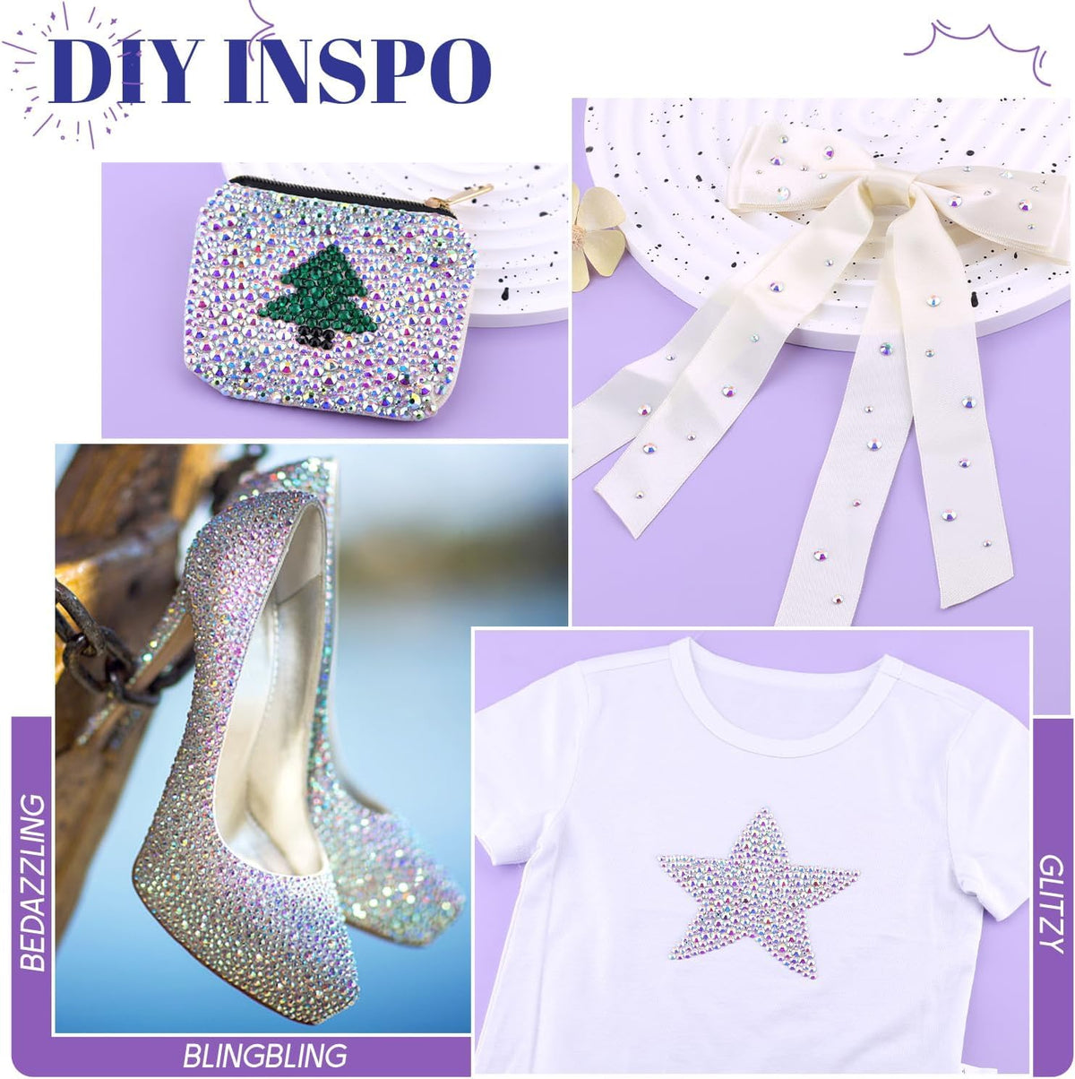 TINKRSTUFF glued rhinestones on a tumbler illustrating durable decorative finish
