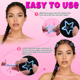 TINKRSTUFF star clips used in braid, decorative festival-ready hold