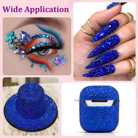 TINKRSTUFF nail art close-up with small gems showing delicate accent potential and clarity