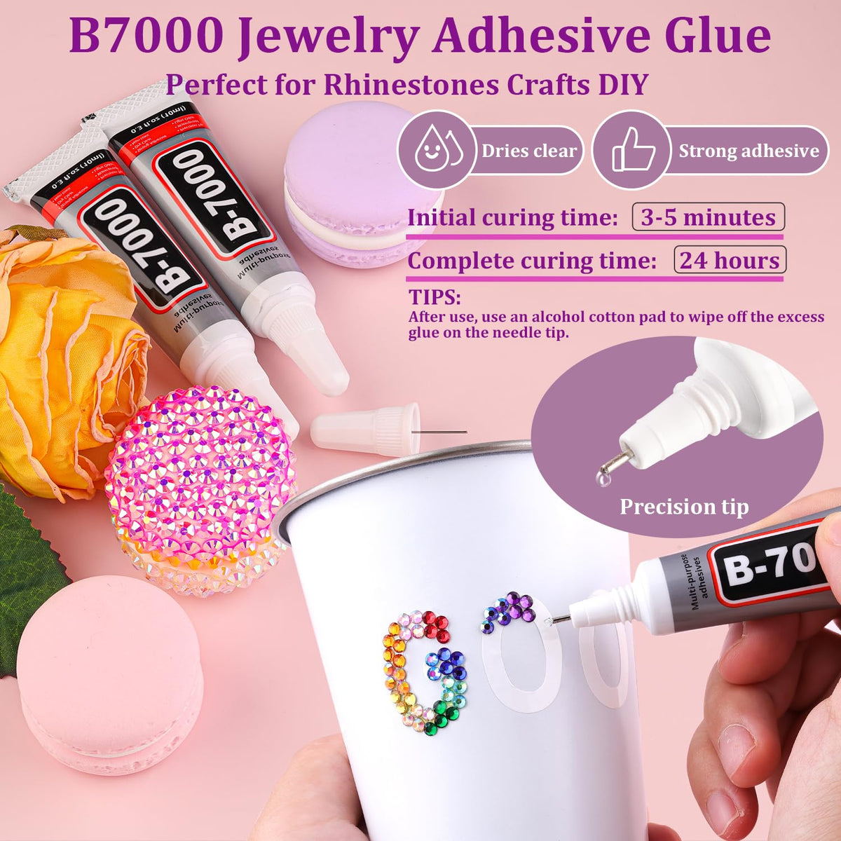 TINKRSTUFF rhinestones bedazzling a tumbler for durable decorative finish
