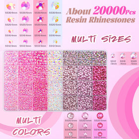 TINKRSTUFF open grid with sorted rhinestones for quick selection