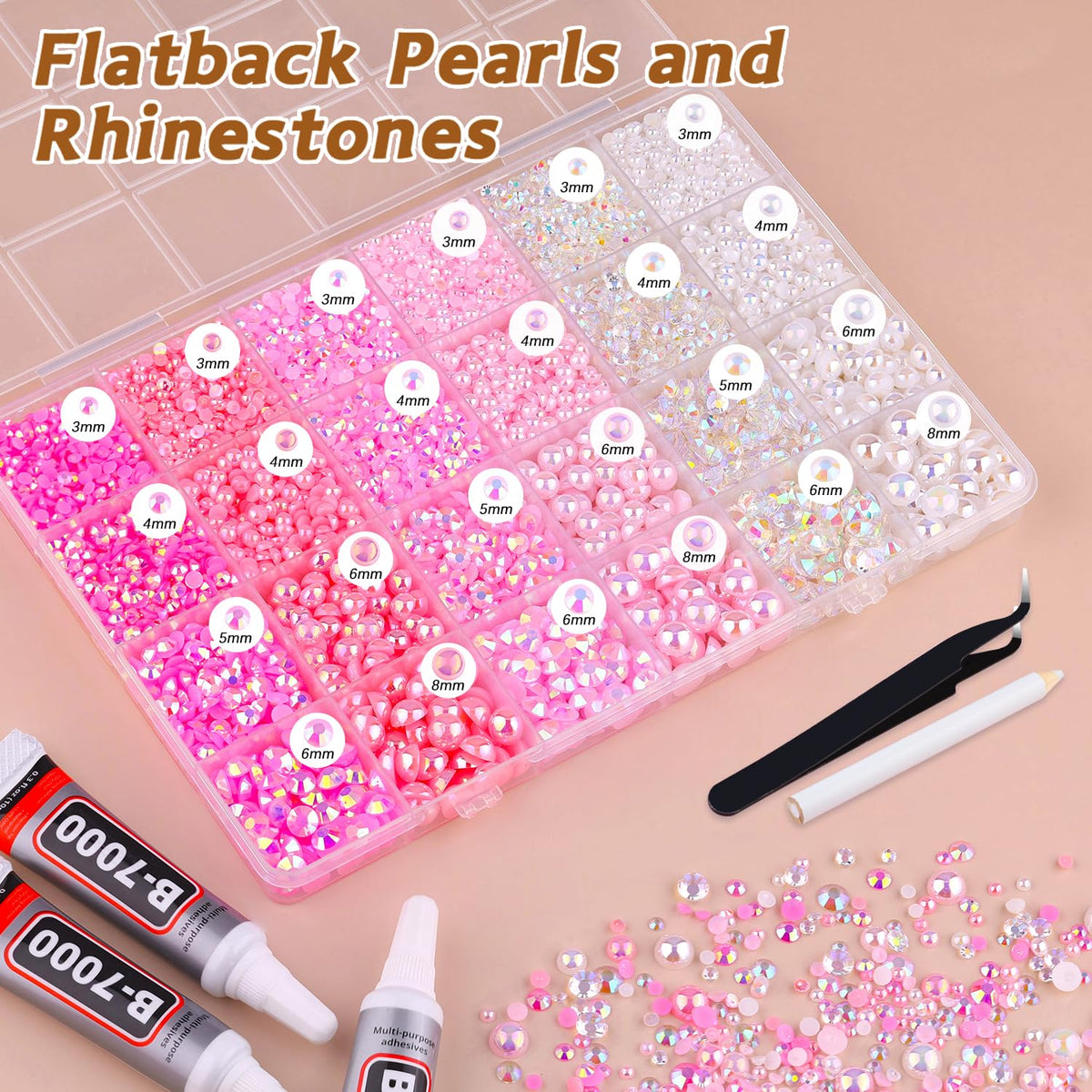 TINKRSTUFF resin rhinestones AB finish close detail adding vibrant sparkle