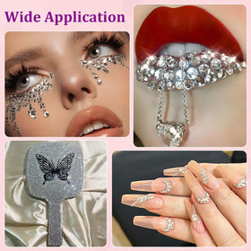 TINKRSTUFF flatback rhinestones applied to phone case adding durable sparkle