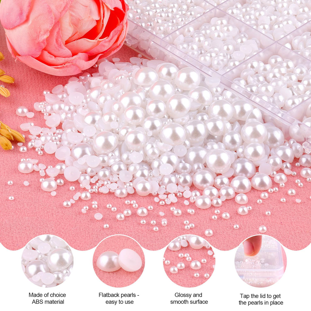 TINKRSTUFF hand holding pearls to demonstrate scale and project versatility