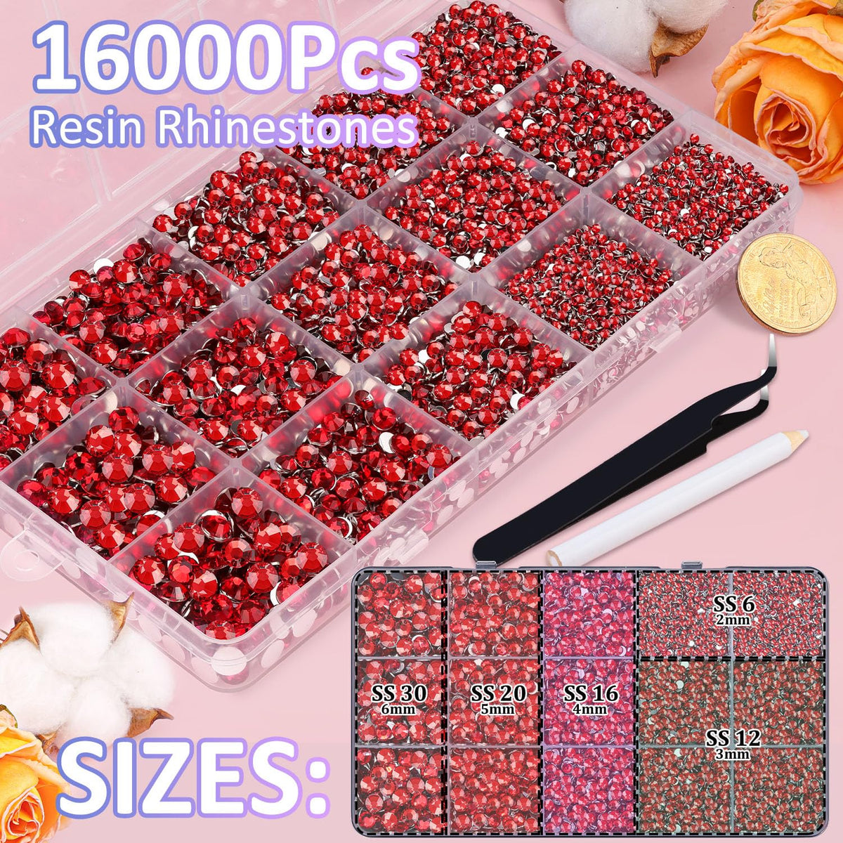 TINKRSTUFF open 15-grid box with sorted sizes, organized storage benefit