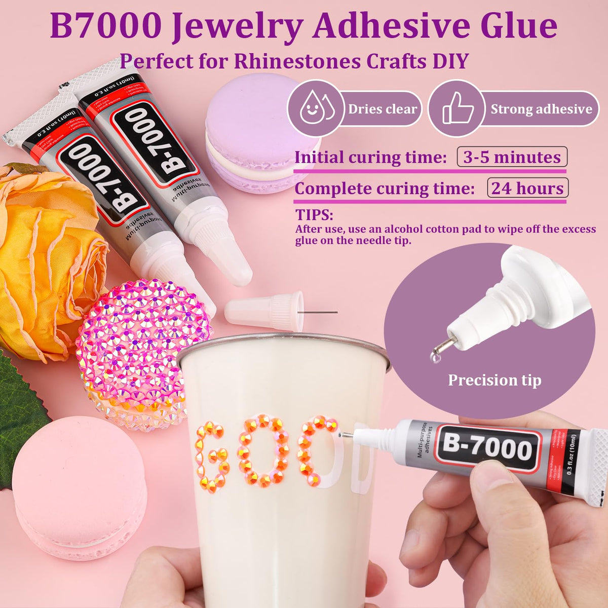 TINKRSTUFF tweezers and pickup pen placing rhinestones for controlled crafting