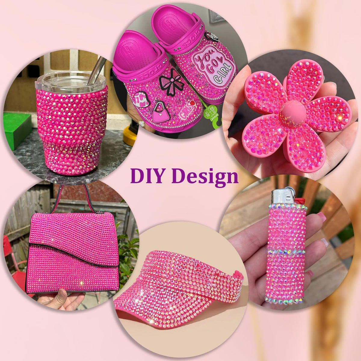 TINKRSTUFF tweezers and pickup pen positioning a rhinestone for precise placement