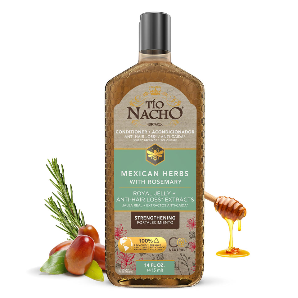 Tío Nacho front bottle showing conditioner and benefits