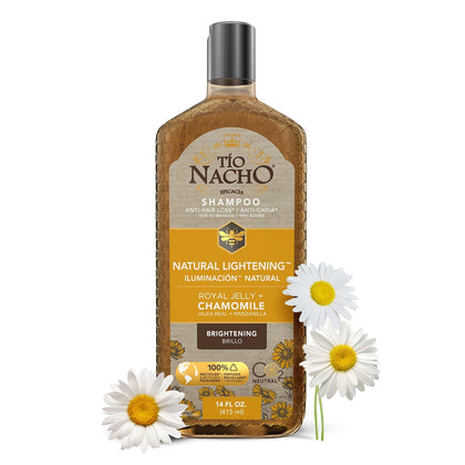 Tio Nacho front bottle view showing brightening shampoo benefits