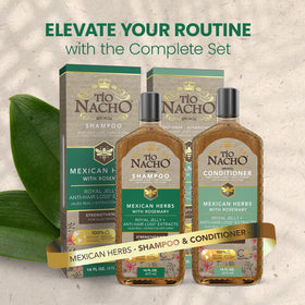 Tío Nacho bottle on bathroom shelf highlighting daily routine benefit