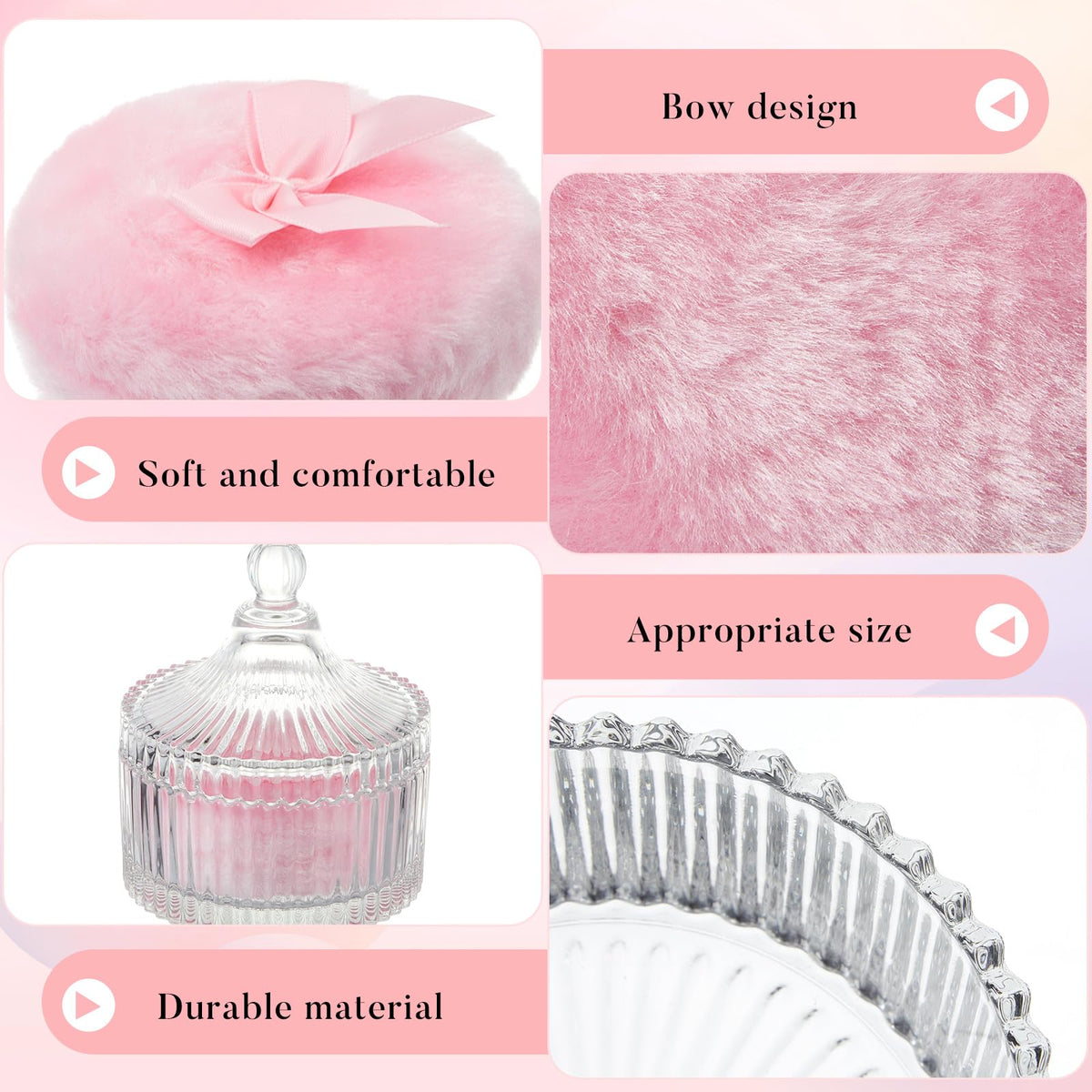 Tioncy glass container open lid showing easy access and display benefit