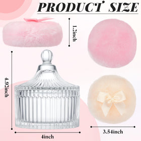 Tioncy two puffs held in hand showing size and coverage benefit