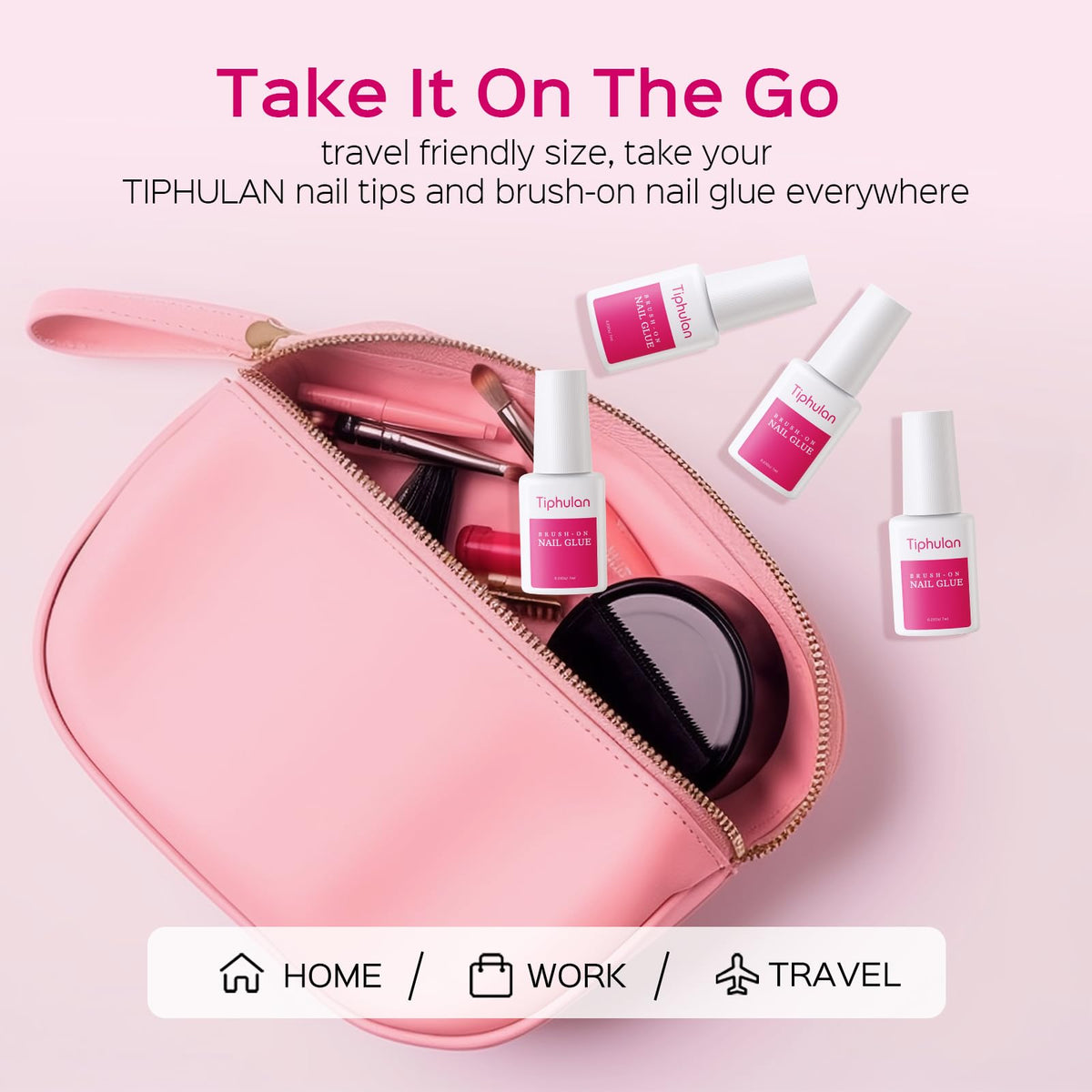 TIPHULAN bottles inside a travel bag highlighting portability and kit readiness