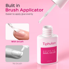 TIPHULAN built-in brush applicator close-up for precise, mess-free application