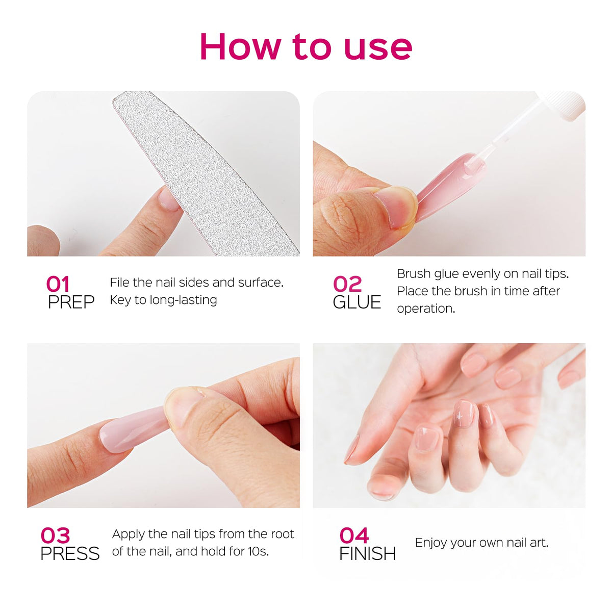 TIPHULAN securing rhinestones on nail art showing precise adhesive control