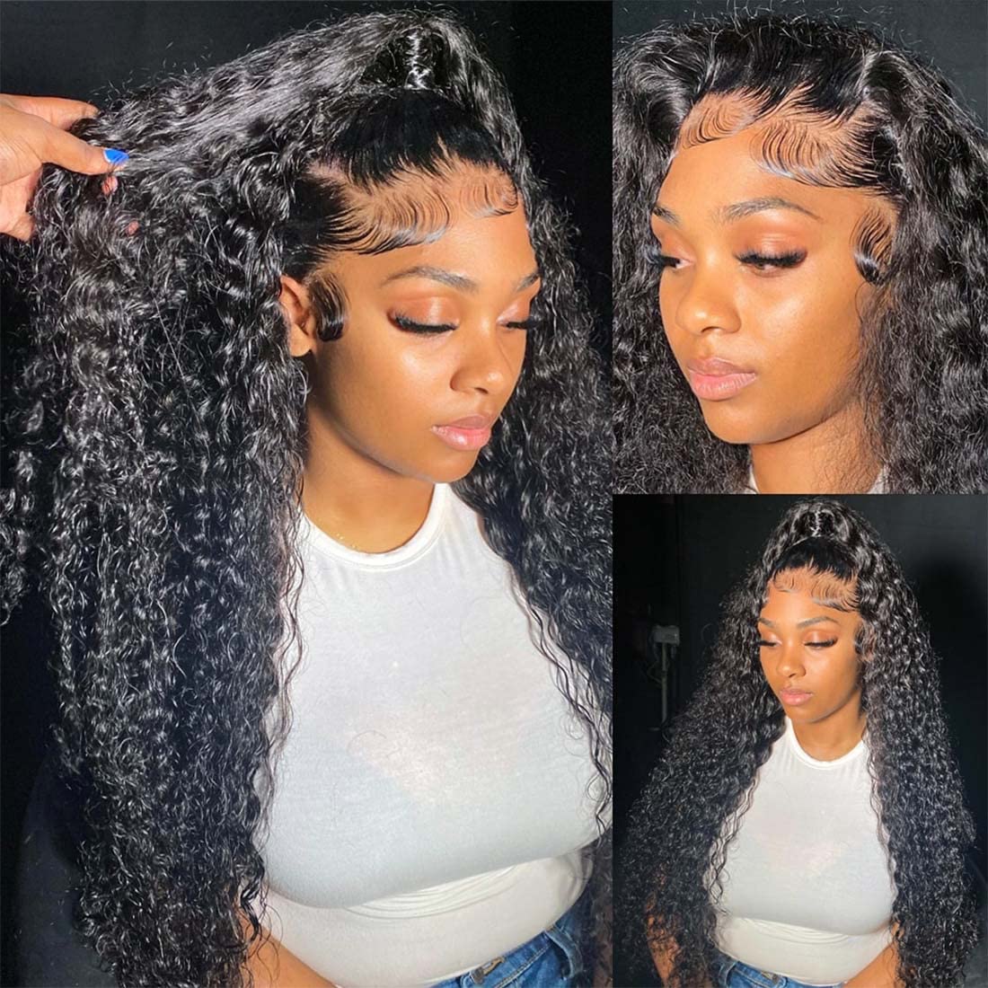 Tipiuli HD transparent 13x4 lace frontal detail showing invisible blend