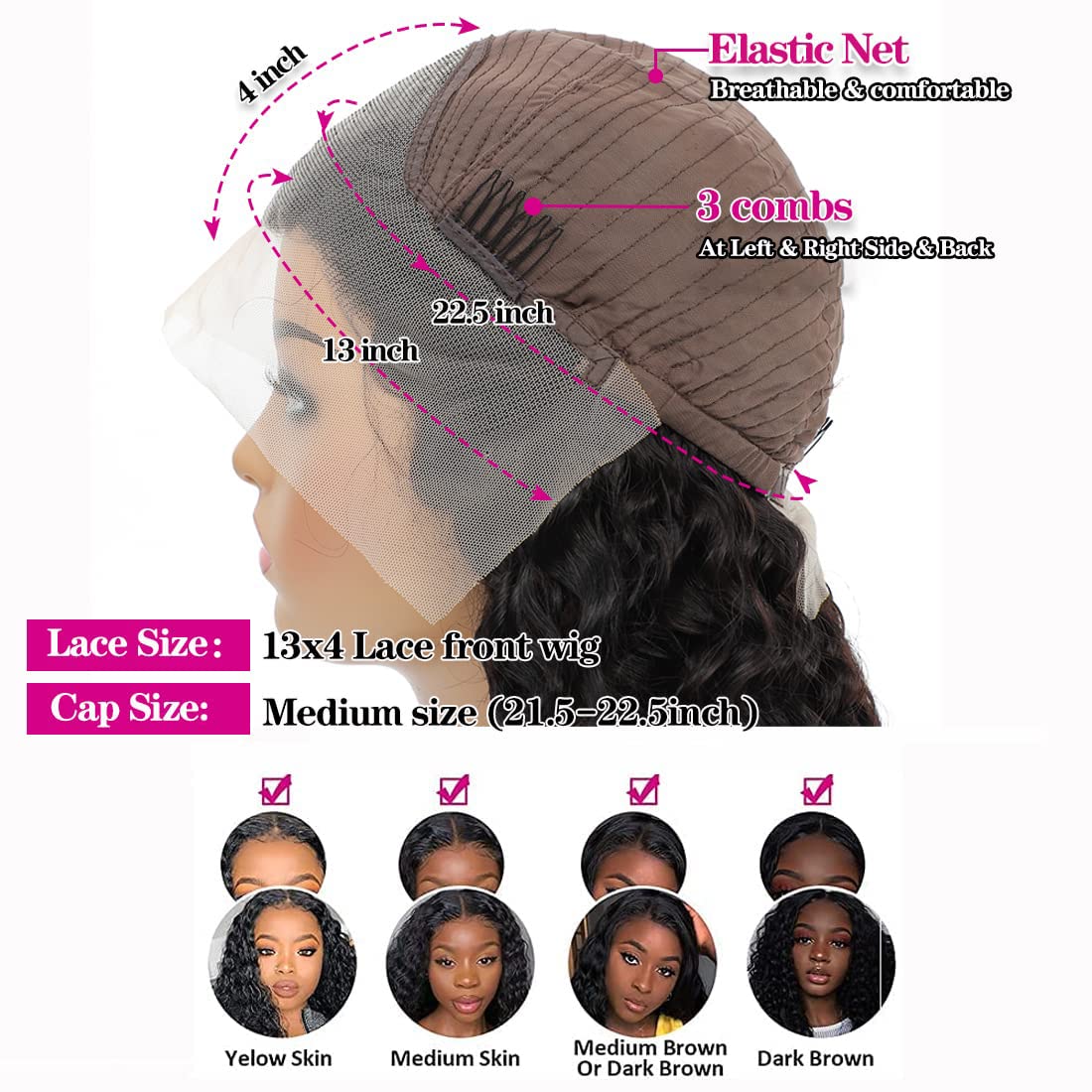 Tipiuli lifestyle shot wearing 26-inch deep wave wig showcasing full look