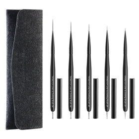 Tipsketch front view packaging showing the full 5pc brush set and bag, professional convenience
