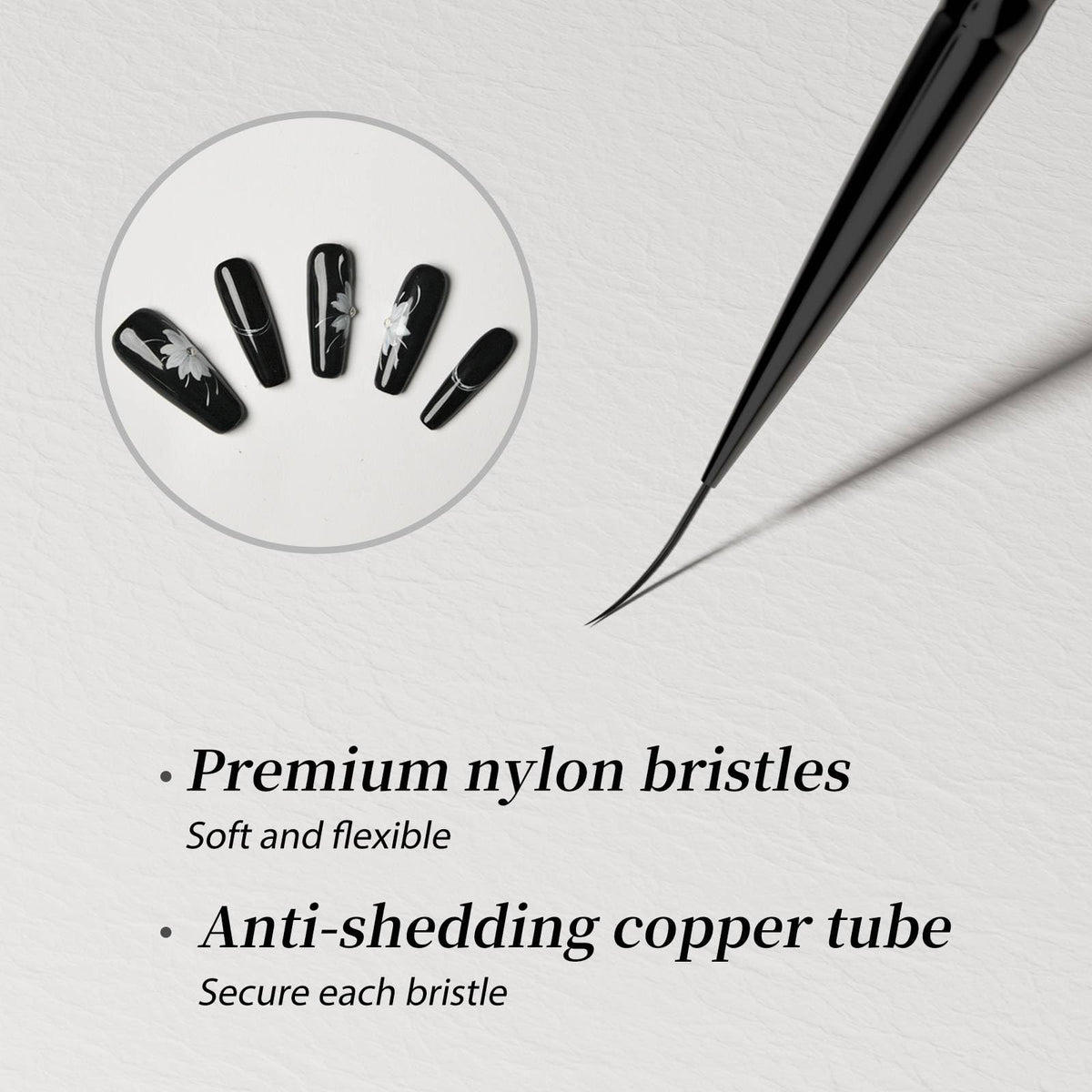 Tipsketch size comparison chart illustrating liner and dotting dimensions for selection