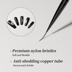 Tipsketch size comparison chart illustrating liner and dotting dimensions for selection