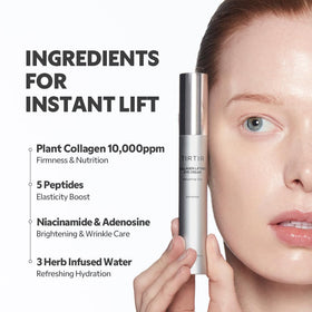 TIRTIR user applying roller under eye to depuff and target wrinkles