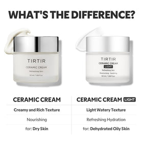 TIRTIR ceramic cream on cheek closeup highlighting smoother, glowy skin after use