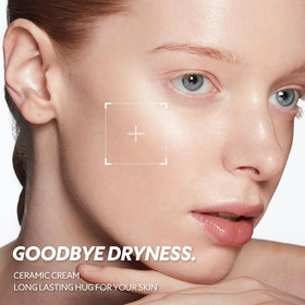 TIRTIR ceramic cream texture swipe demonstrating lightweight, fast-absorbing hydration